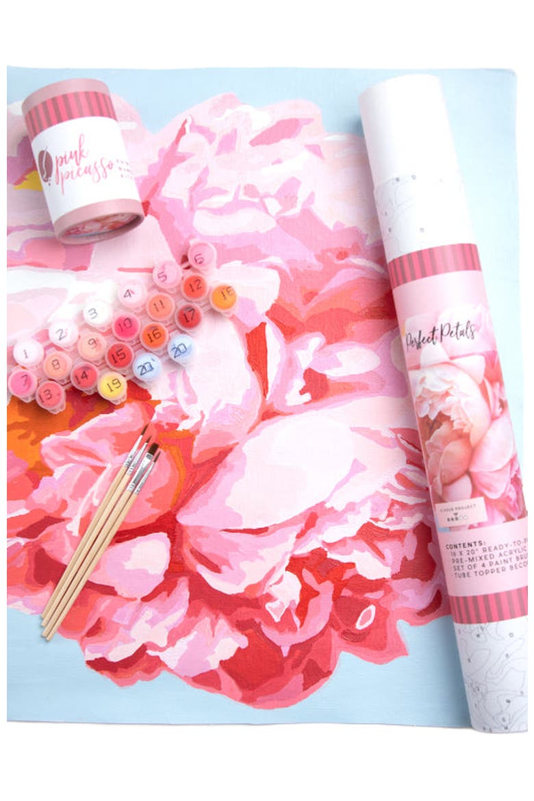 Perfect Petals Paint by Numbers Kit, Alternate, color, Pink / Coral