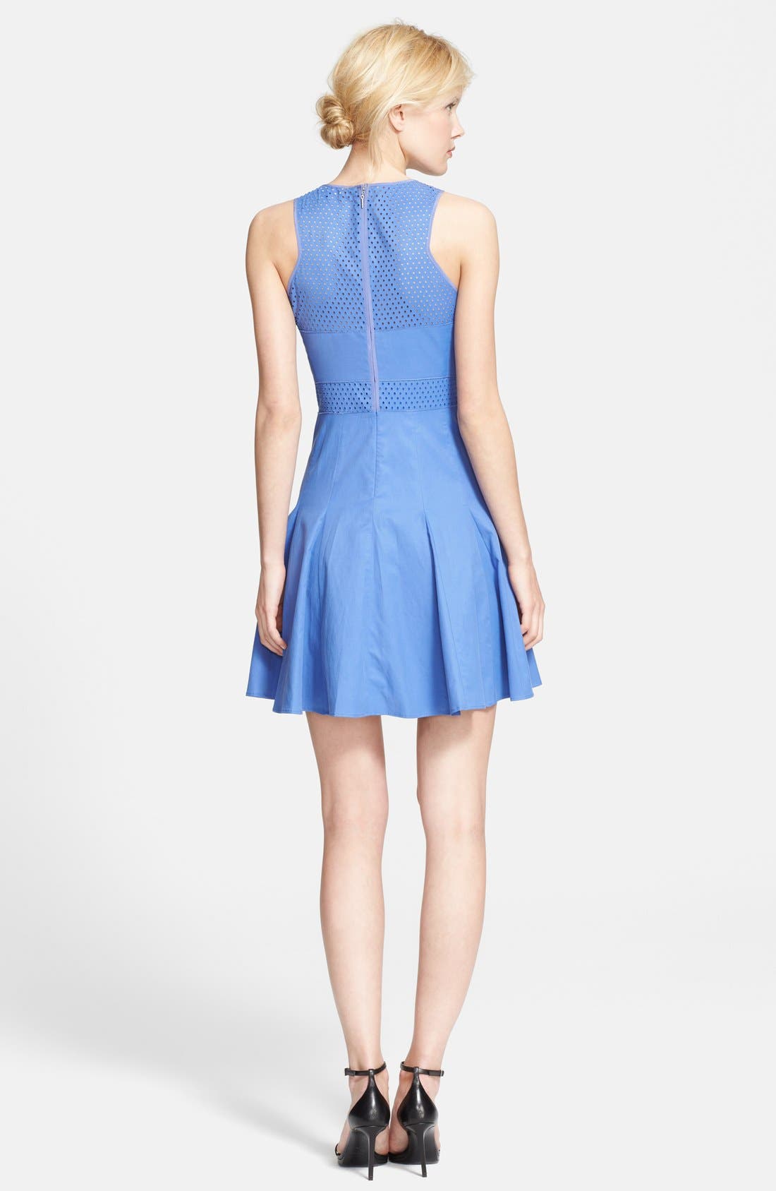 Rebecca Taylor Laser Cut Woven A-Line Dress (Women) | Nordstrom