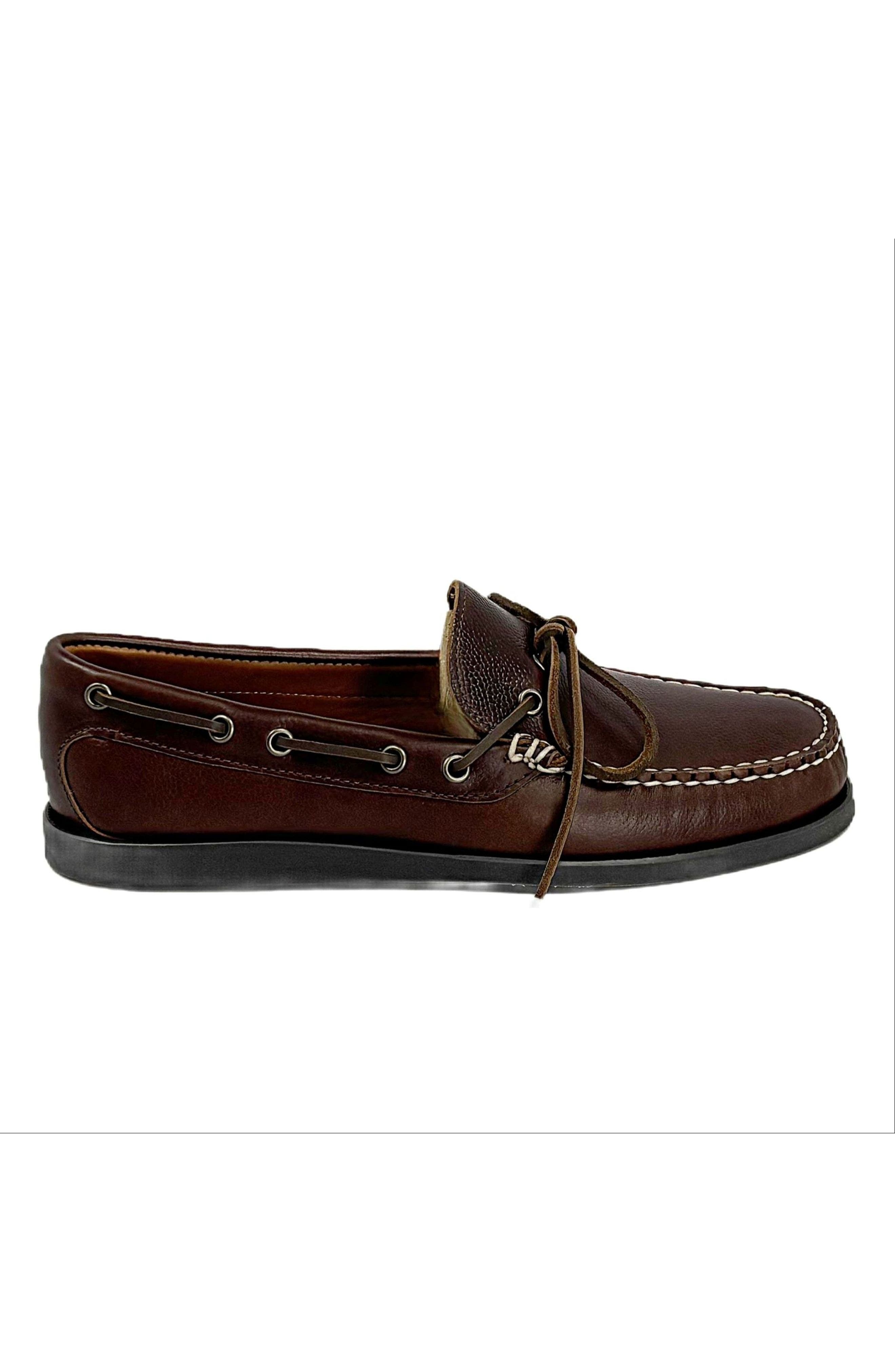 Quoddy Canoe Shoe in Brown-Pebble 