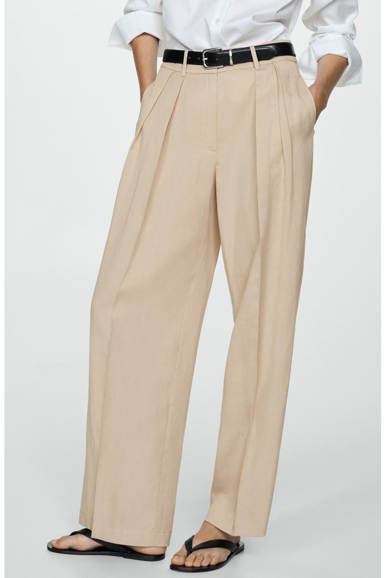 Wide Leg Pants, Main, color, BEIGE