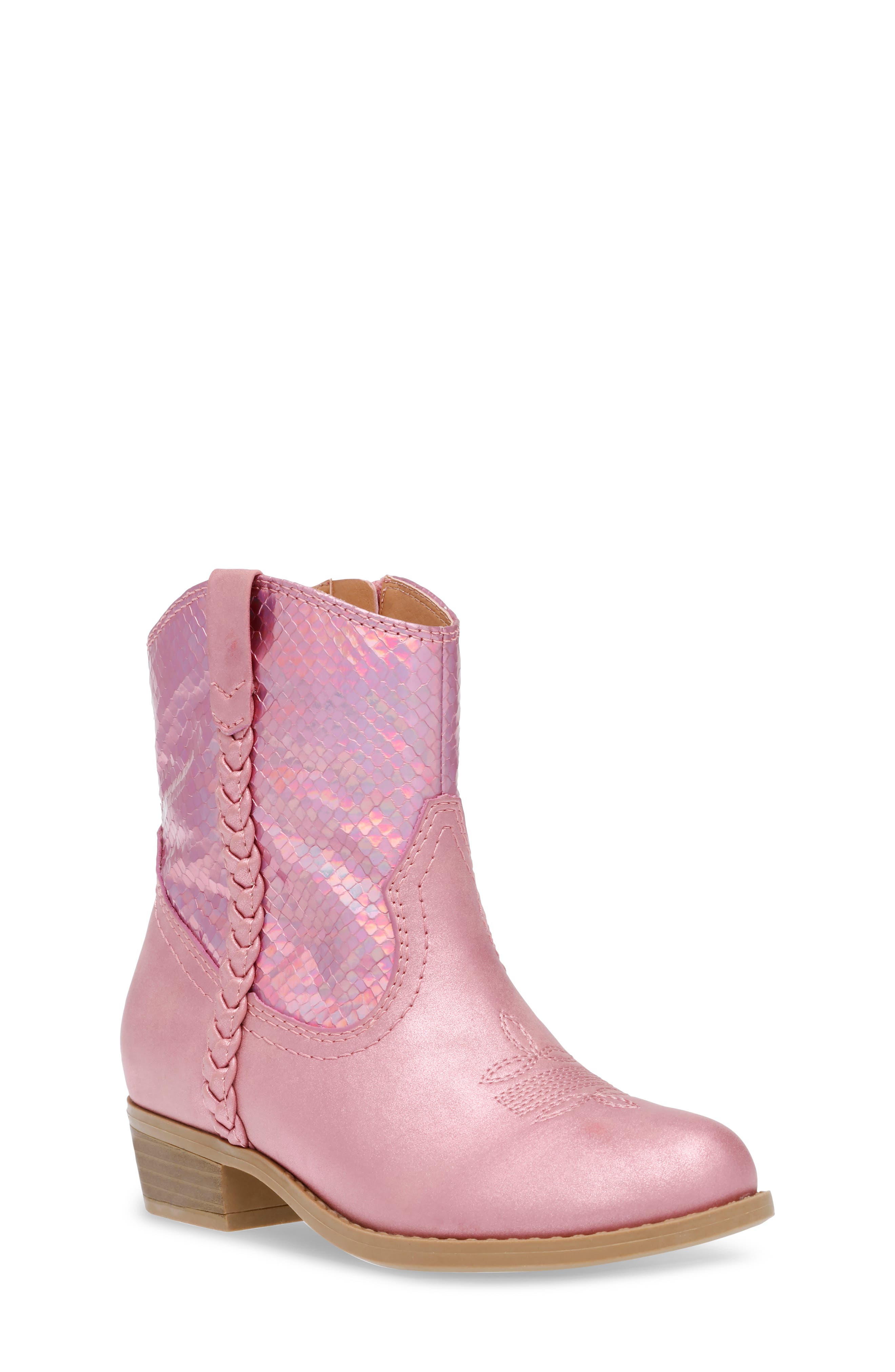 Kids' Lucia Western Boot, Main, color, PINK METALLIC