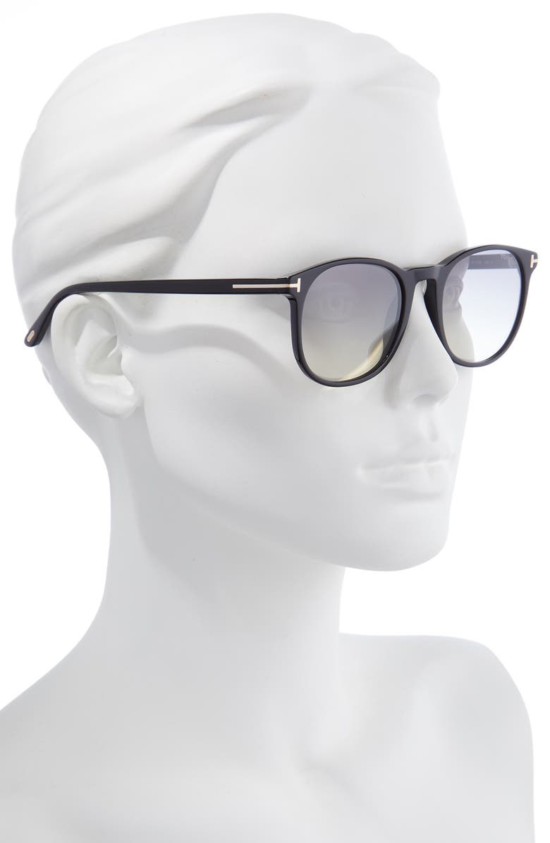TOM FORD Ansel 51mm Polarized Round Sunglasses, Alternate, color, 