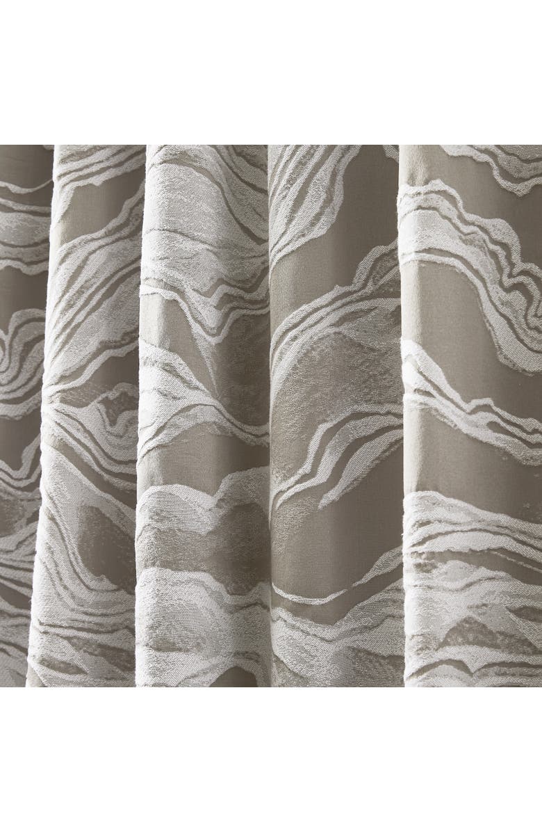 Chuks Collins x Lush Decor Cascade Wave Blackout Window Panel, Alternate, color, Gray/White