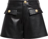 L'AGENCE Dionne Faux Leather Shorts