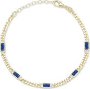 CHLOE AND MADISON Cubic Zirconia Curb Bracelet