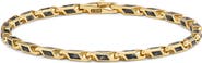 David Yurman Men's Streamline® Faceted Chain Bracelet in 18K Yellow Gold with Forged Carbon, 4.3mm
