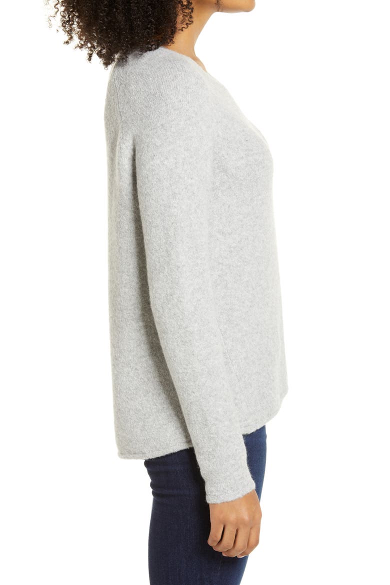 Colorblock Sweater, Alternate, color, GREY HEATHER
