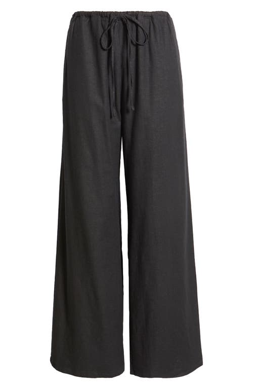 Open Edit Wide Leg Linen Pants