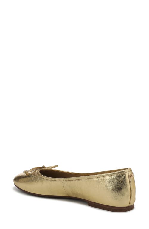 Sam Edelman Alie Ballet Flat Amber Gold Leather In Gold