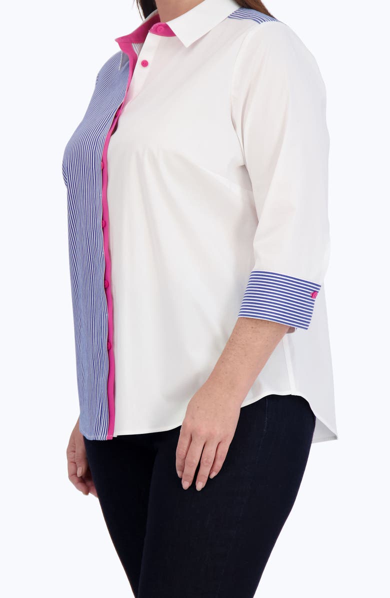 Foxcroft Charlie Mixed Print Shirt, Alternate, color,