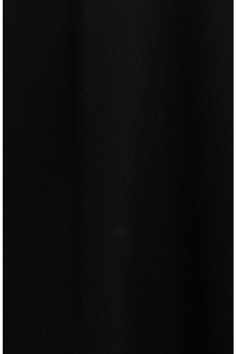 Bambi Tie Waist Long Sleeve Satin Dress, Alternate, color, BLACK