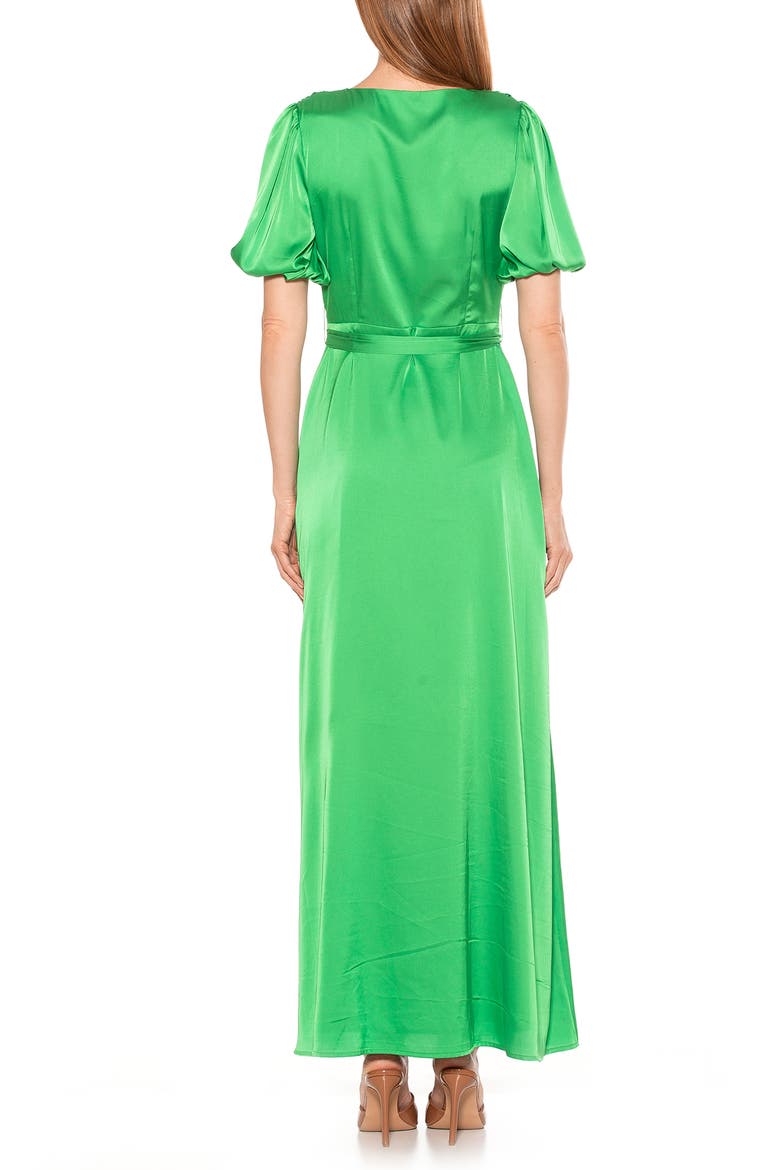 Mikayla Wrap Maxi Dress, Alternate, color, GREEN