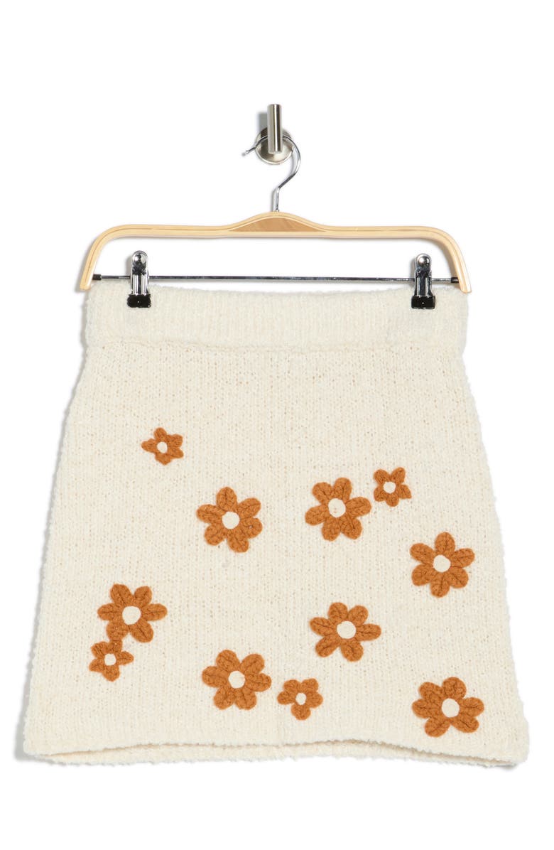 JACQUIE THE LABEL Flouret Sweater Miniskirt, Alternate, color, Natural