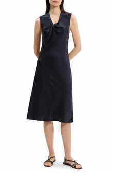 Theory Twist Scoop Satin Dress