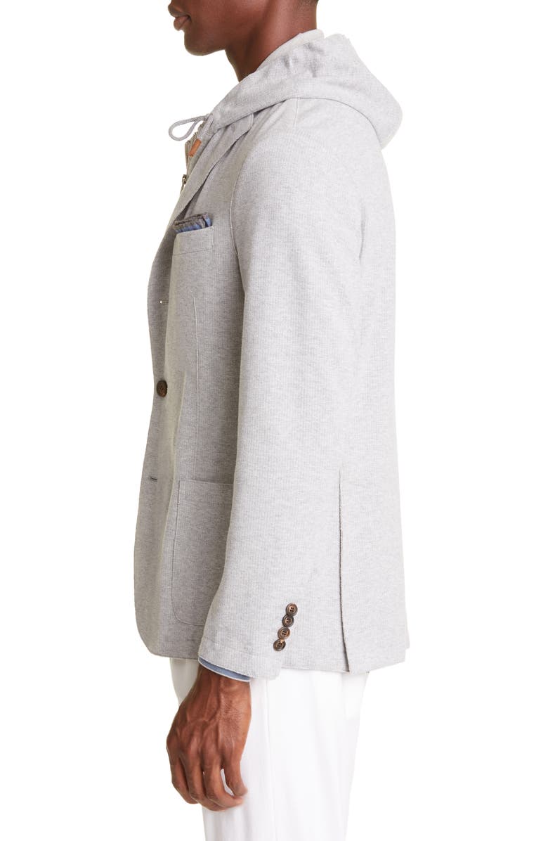 Eleventy Knit Sport Coat with Hooded Bib, Alternate, color,