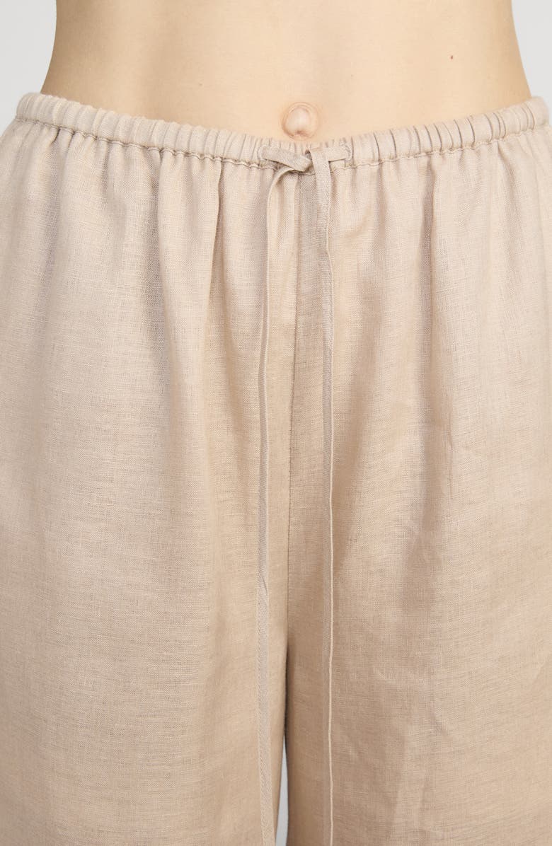 FRAME Linen Drawstring Lounge Pants, Alternate, color, Flax