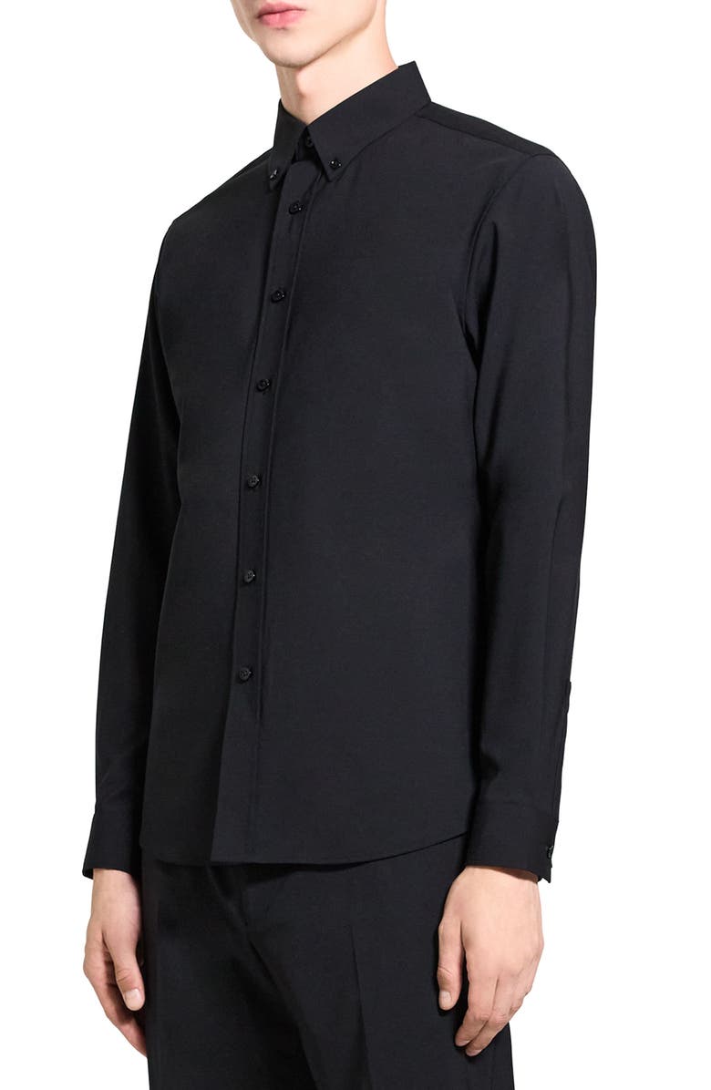 Theory Hugh Stretch Virgin Wool Button-Down Shirt, Alternate, color, 