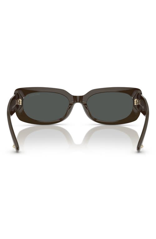 Jimmy Choo 54mm Polarized Pillow Sunglasses In Green