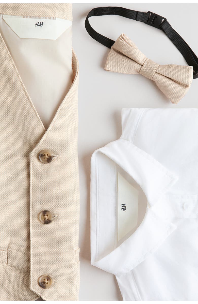 H&M 3-piece Dressy Set, Alternate, color, Light Beige/White