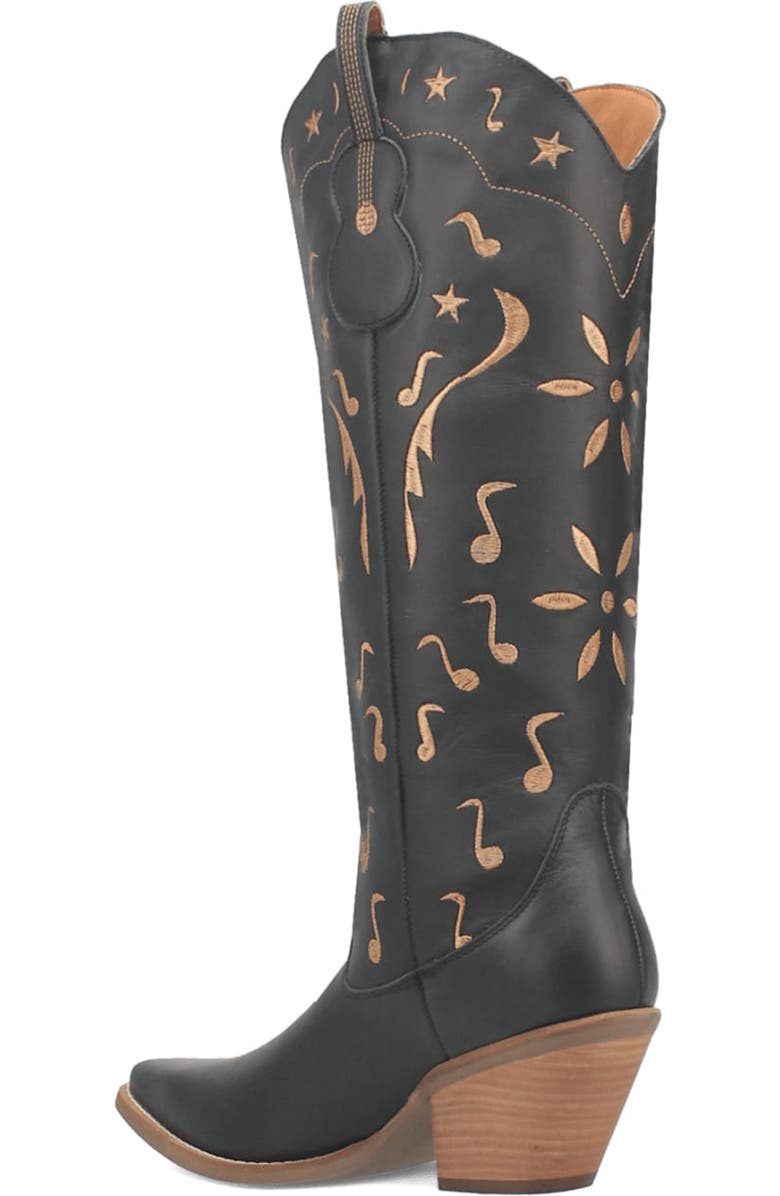 Dingo Rhymin Knee High Western Boot, Alternate, color, Black