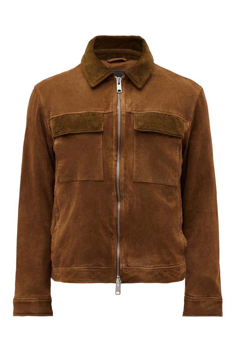 Cozza Suede Jacket, Alternate, color, MOCHA BROWN