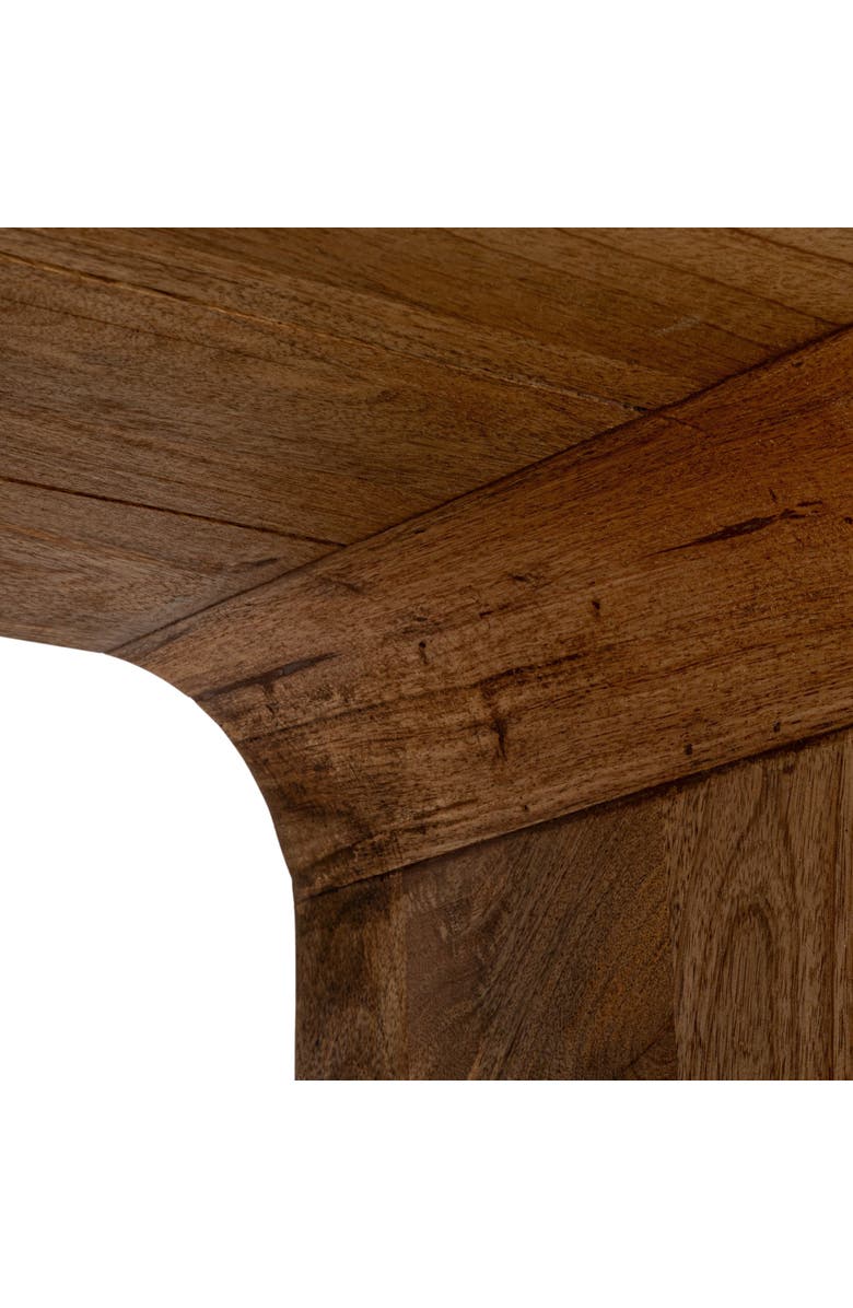 Olive Grove Waterfall Edge End Table with Shelf, Alternate, color, Natural