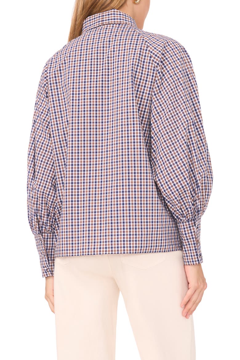 Bow Neck Poplin Shirt, Alternate, color, RICH BLACK