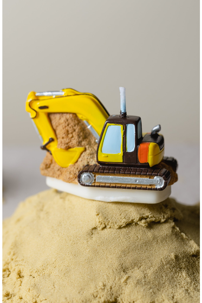 Toy Tractor Candle, Alternate, color, Yellow / Brown / Orange