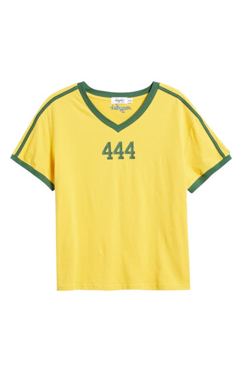 THE MAYFAIR GROUP THE MAYFAIR GROUP 444 ALIGNED COTTON V-NECK T-SHIRT