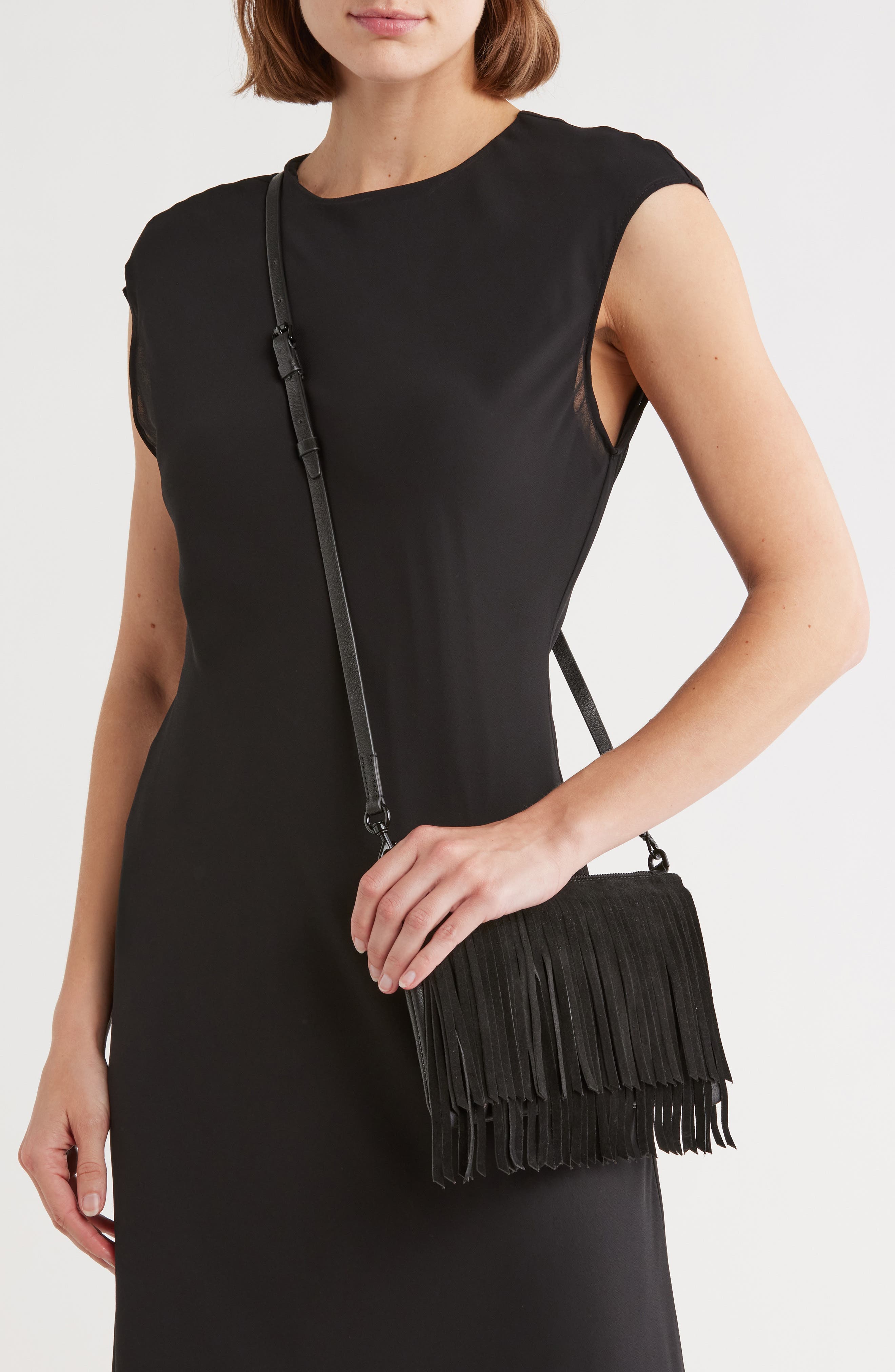 Rebecca Minkoff Fringe Crossbody Bag, Alternate, color, 