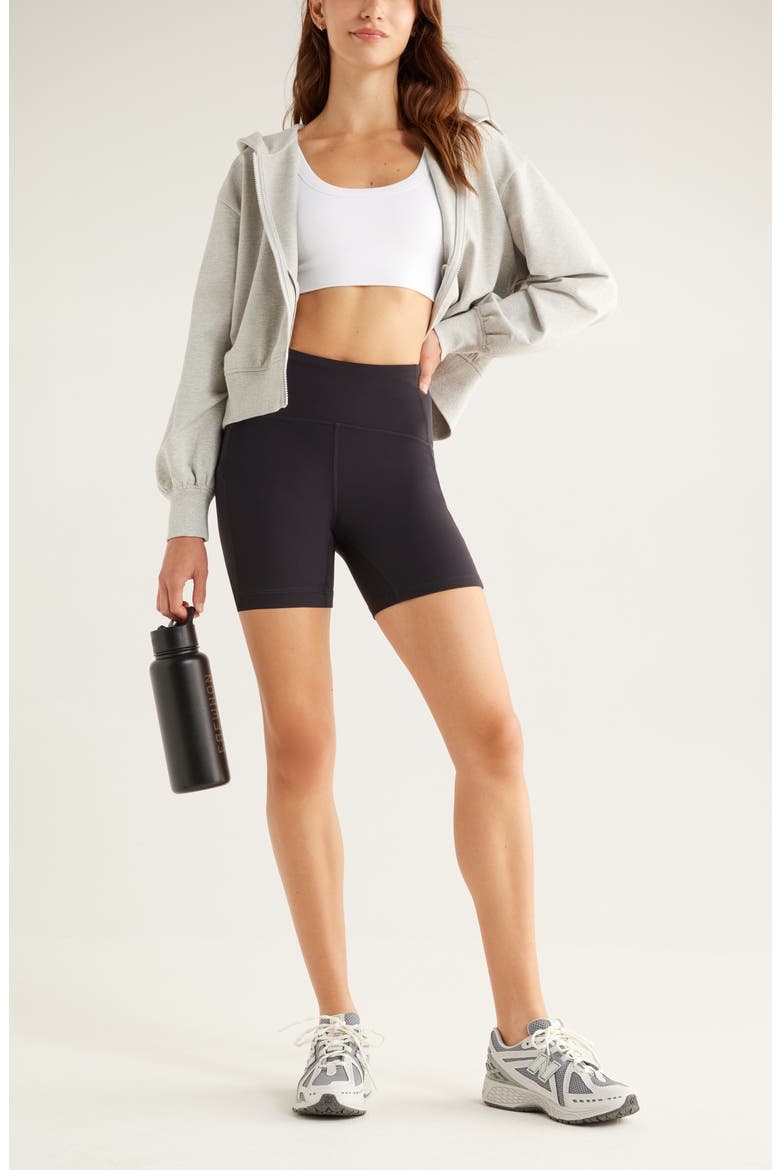 Swoop Full Zip Hoodie, Alternate, color, GREY LIGHT HEATHER