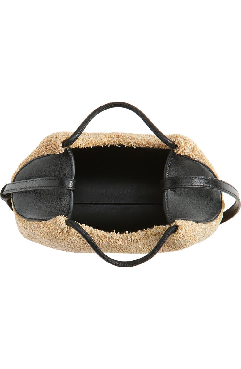 Givenchy Nano Facet Straw & Leather Top Handle Bag, Alternate, color, Natural