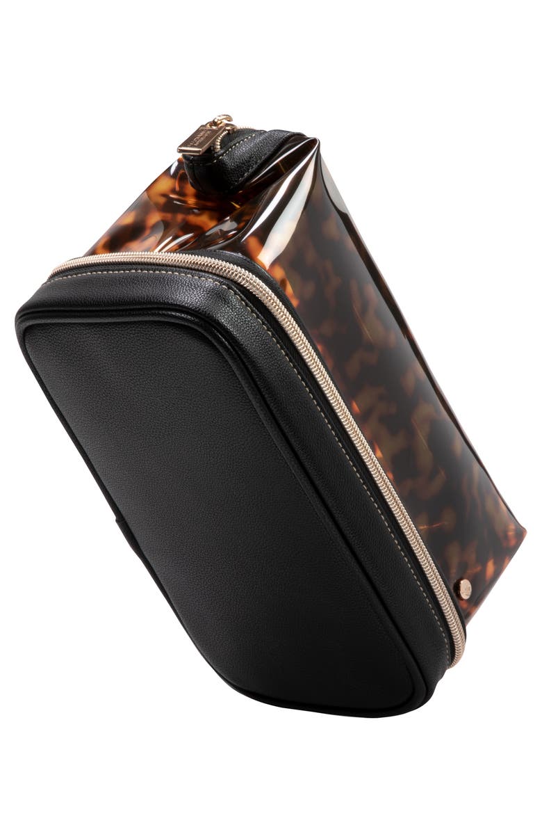 Stephanie Johnson Miami Tortoise Shell Pattern Hanna Travel Organizer, Alternate, color, Black/Brown