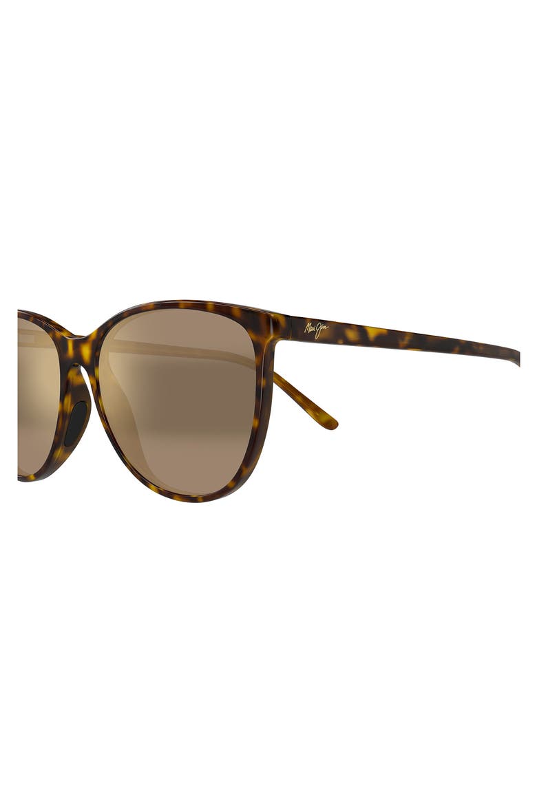 Rose Ocean 57mm Gradient Polarized Cat Eye Sunglasses, Alternate, color, BROWN
