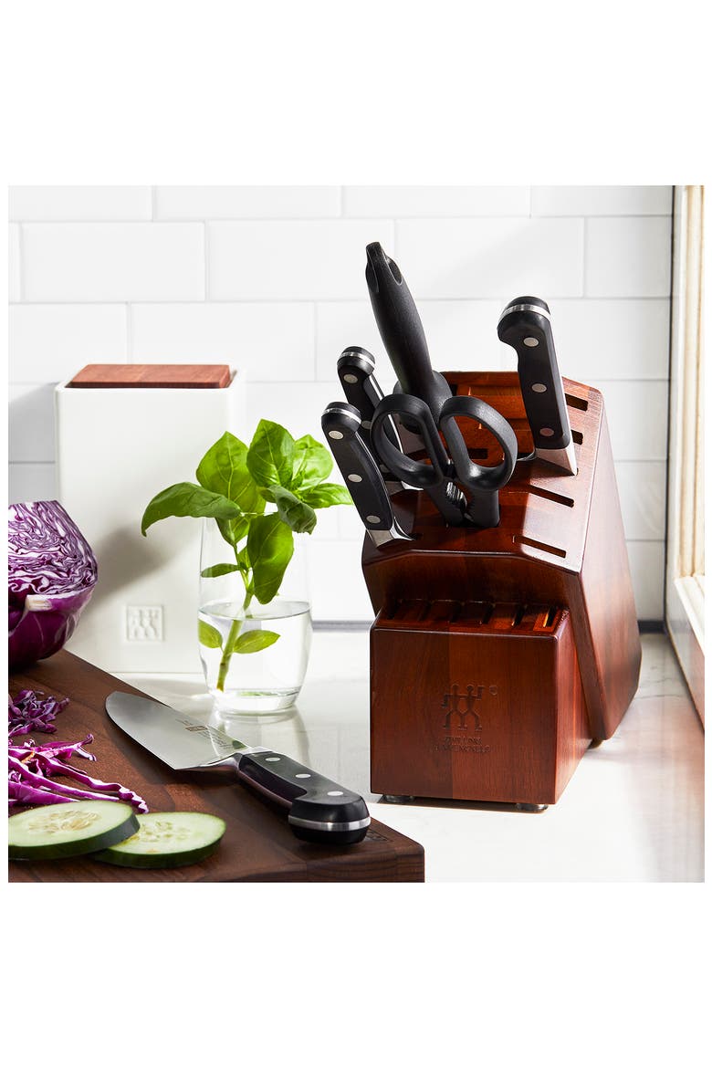Pro 7-Piece Knife Block Set, Alternate, color, SILVER
