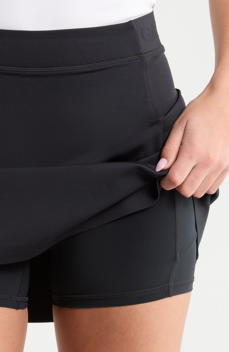 G/FORE Knockout Mid Rise Scuba Skort, Alternate, color, Onyx