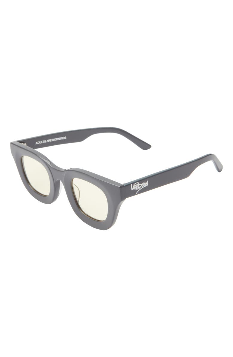 Wisdom Frame 3 43mm Round Sunglasses, Alternate, color, Wolf Grey