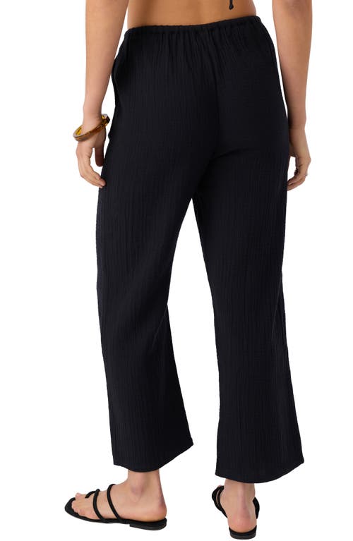 O'neill Juniors' Brenda Pull-on Cotton Crinkle Pants In Black