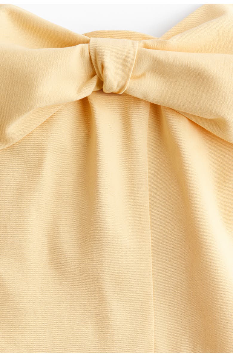 H&M Bow-detail Bandeau Dress, Alternate, color, Light Yellow