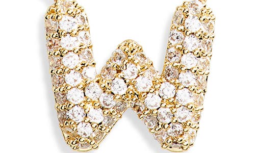 Leith Cubic Zirconia Initial Pendant Necklace In W- Clear- Gold