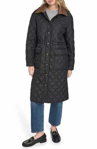 Levi's Diamond Quilted Hooded Long Coat