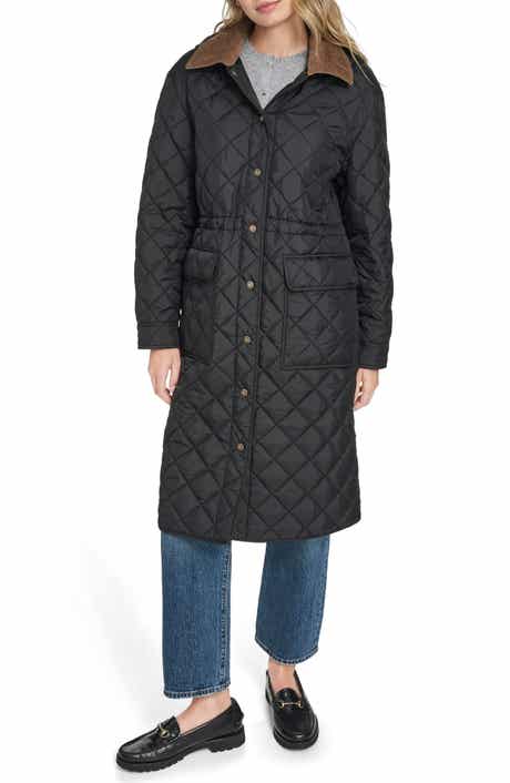 Levi's Diamond Quilted Hooded Long Coat