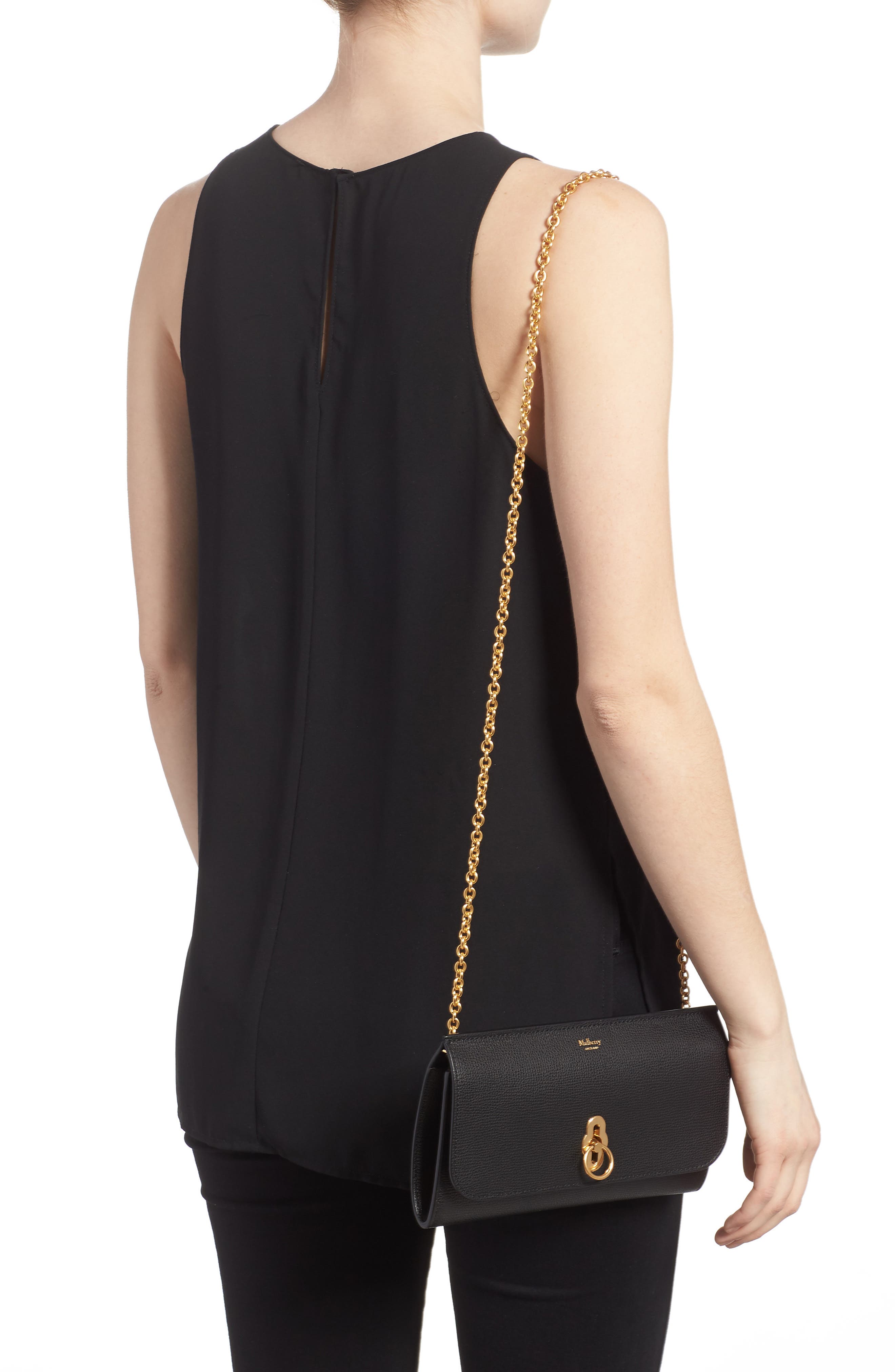 Mulberry Amberley Calfskin Leather Clutch, Alternate, color, 