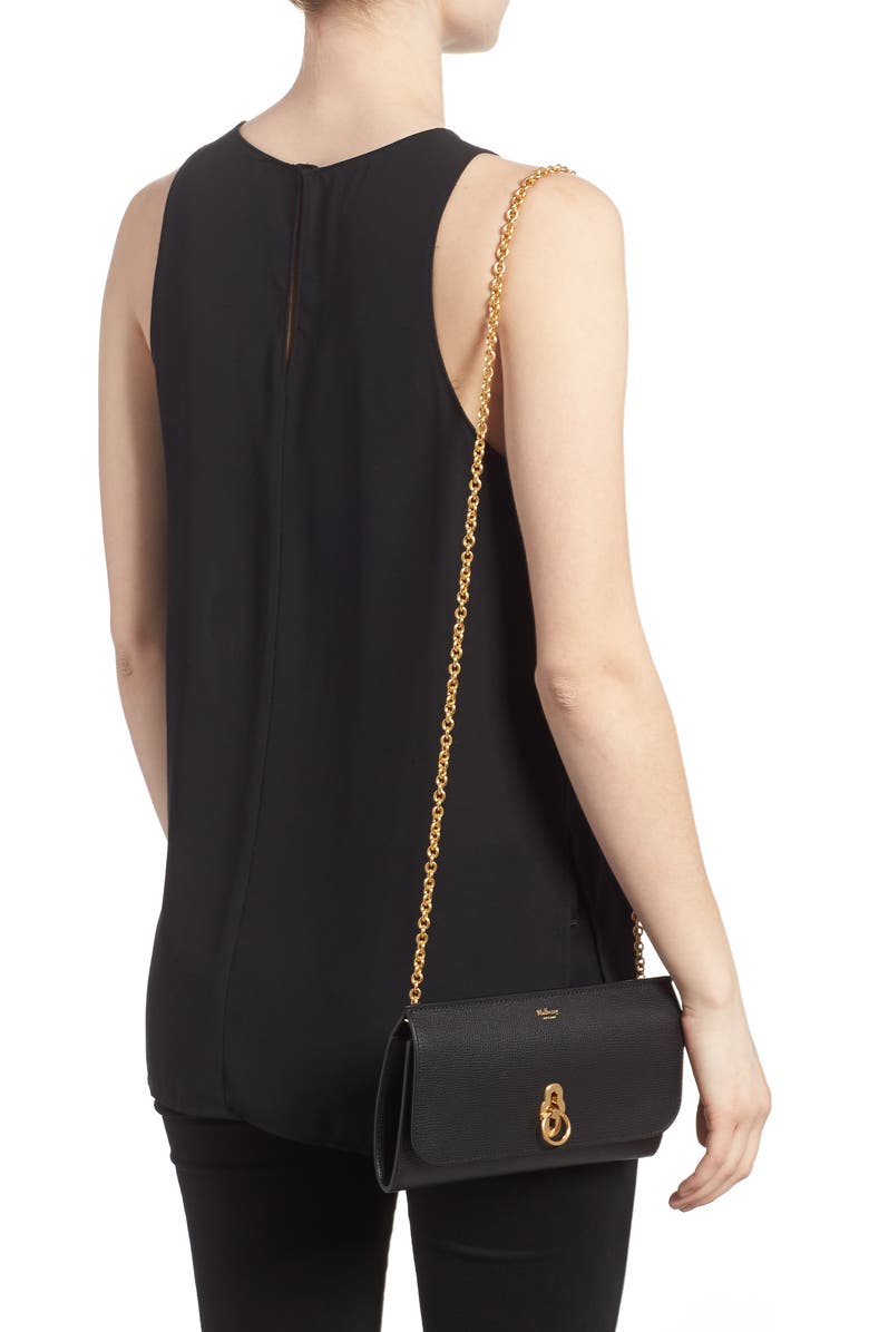 Mulberry Amberley Calfskin Leather Clutch, Alternate, color,