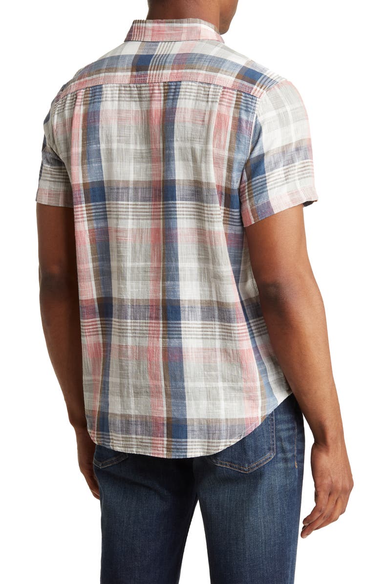 Lucky Brand Mason Short Sleeve Workwear Button-Up Shirt, Alternate, color, Black Multi