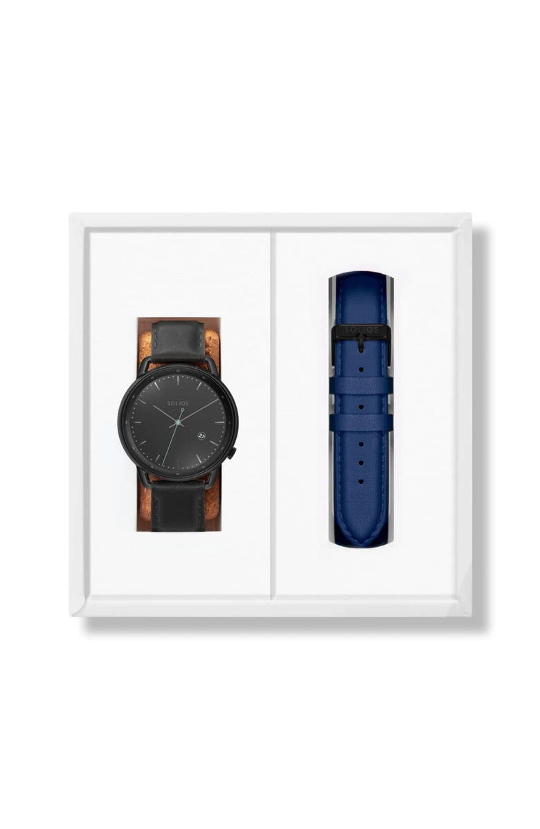Solios Watches The Solar Curve Bundle | Black Dial - Black Case, Main, color,