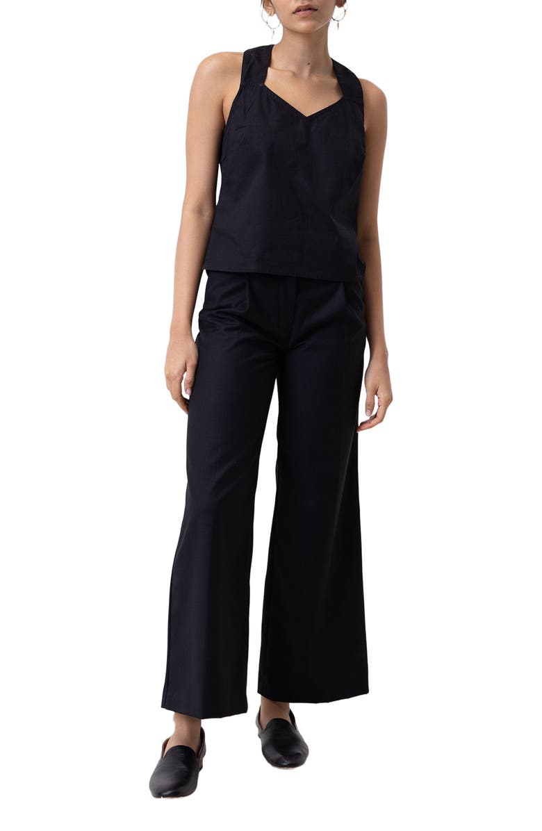 Reistor Crossback button up tank top, Main, color,