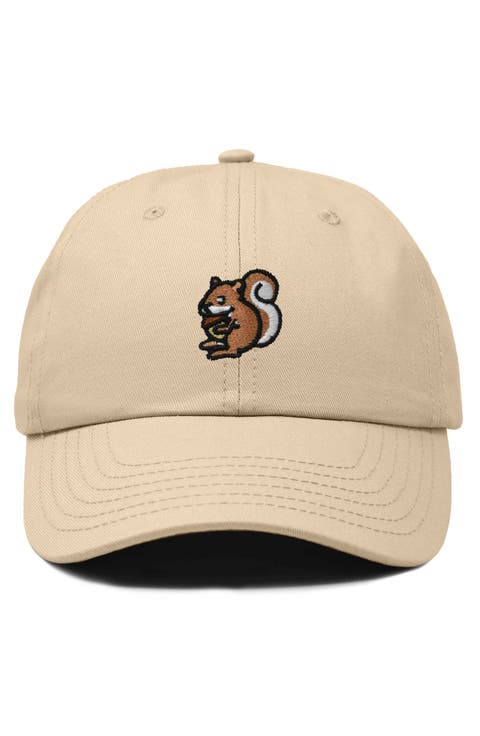 Squirrel Embroidered Outdoor Cap