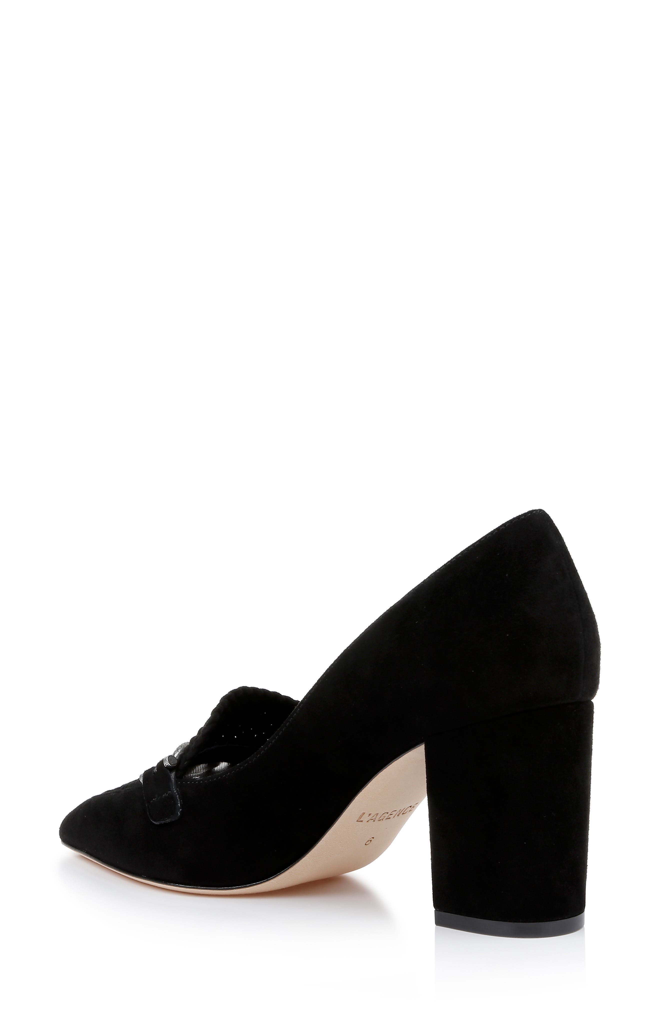 L'AGENCE Eleonore Pump, Alternate, color, Black Suede