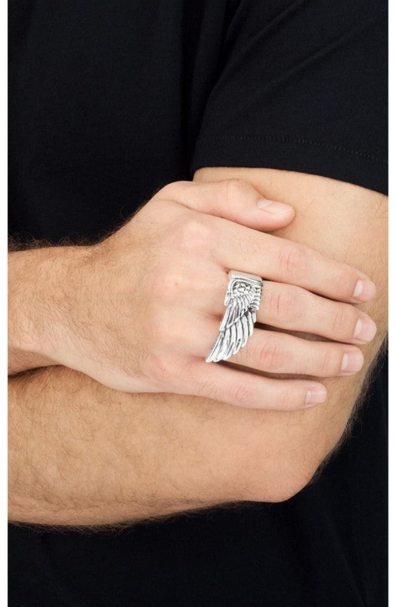 King Baby Studio Wing Ring, Alternate, color, Silver